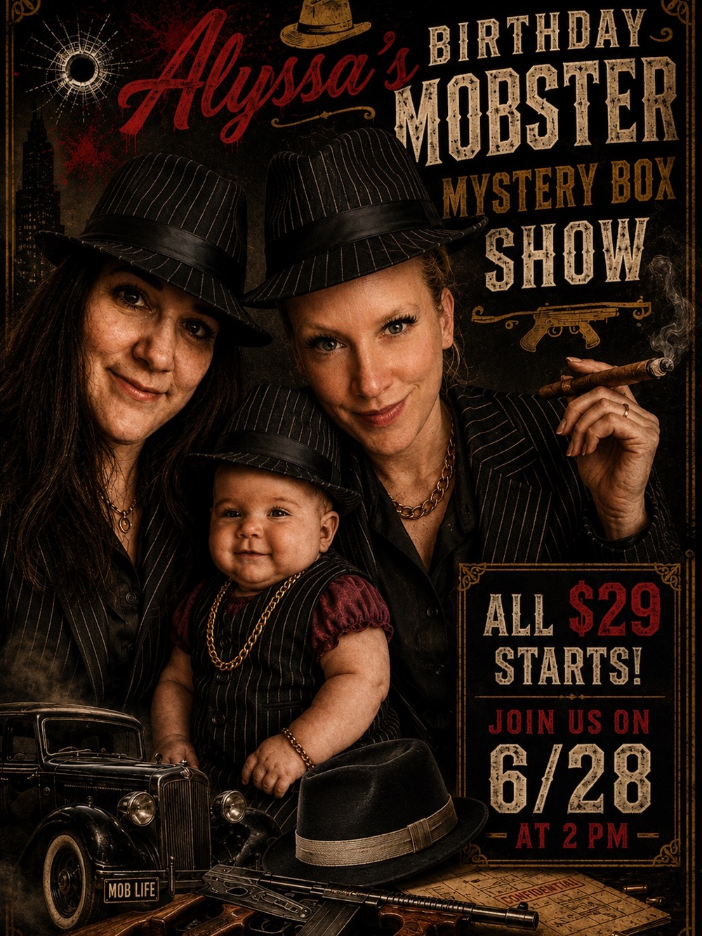 Alyssa’s Birthday Mobster Mystery Box! - Picture 1 of 1